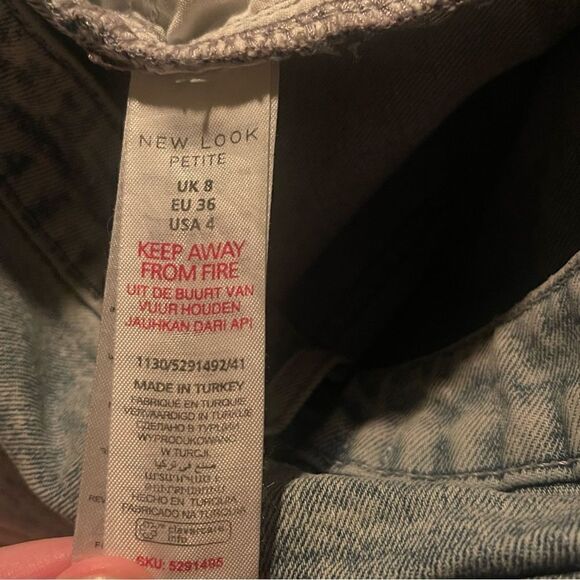 New Look Petite Jenna Skinny Jeans SZ 4 Sun Washed Raw Hem Capsule Wardrobe - Picture 6 of 10